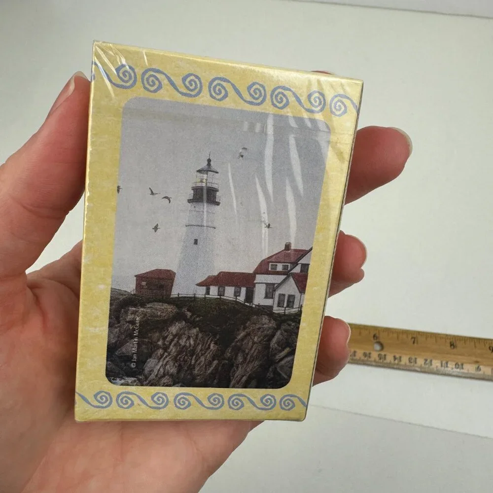 Vintage Sealed Cape Shore Yarmouth Maine Playing Cards Lighthouse Souvenir Beach